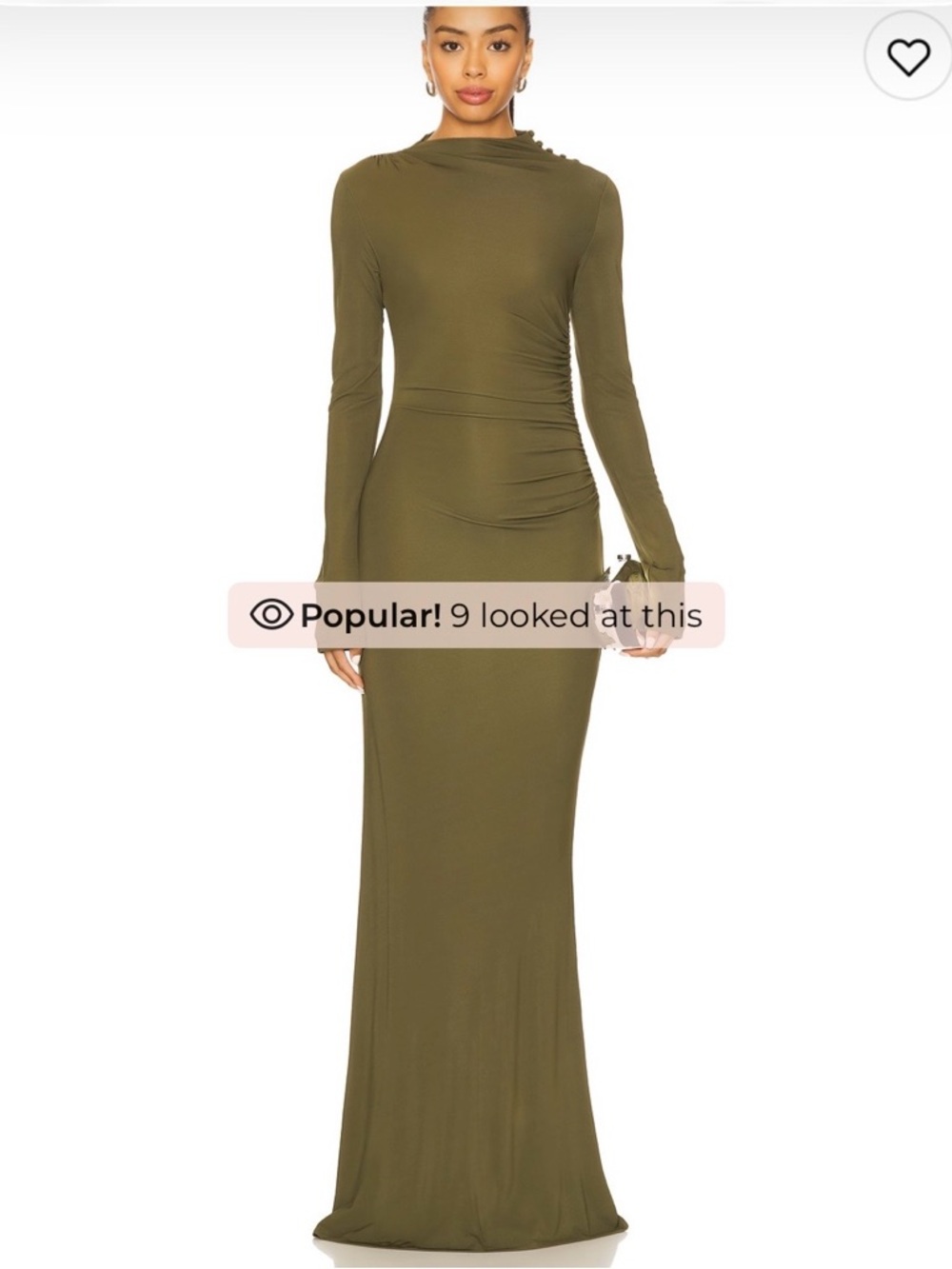 House of Harlow 1960 Olive Green Long Sleeve Maxi Dress